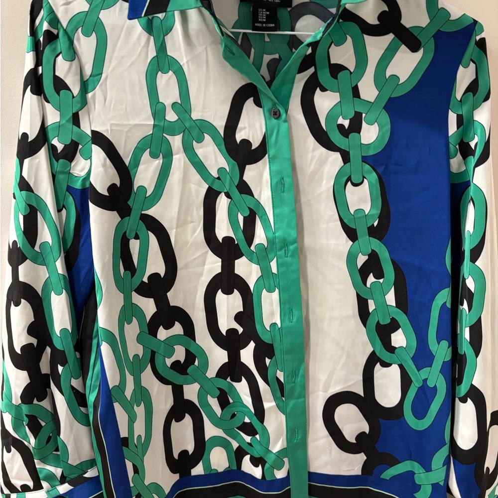 Pattern button down women’s top - image 1